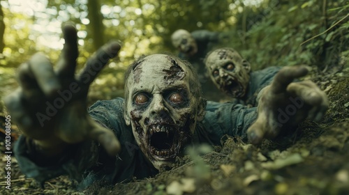 Zombies rising from the grave