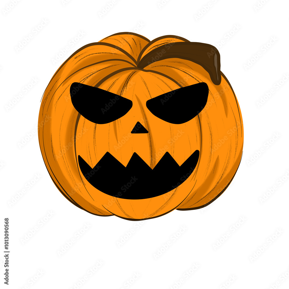 Halloween ghost and pumpkin
