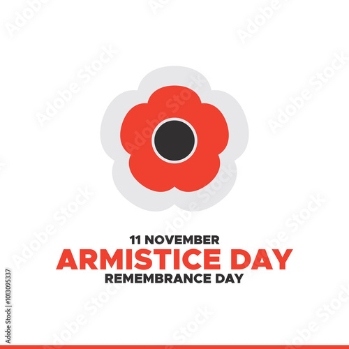 Armistice Day, Remembrance Day, 11 November, greeting card, vector graphic Remembrance Day or Armistice Day.