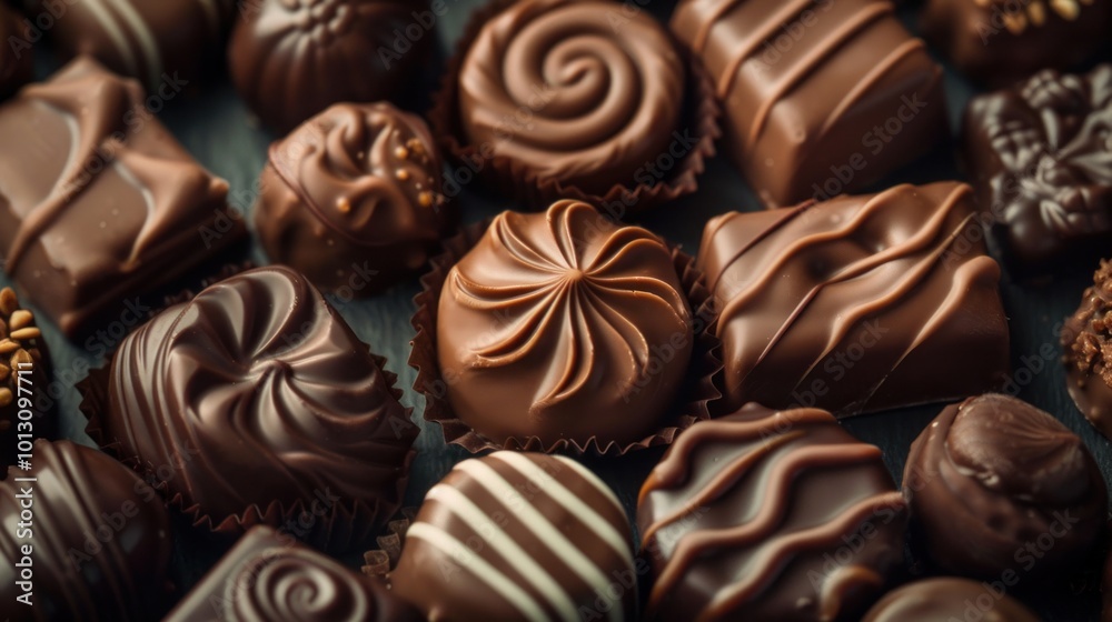 Assortment of Delicious Chocolate Candies Assortment of Delicious Chocolate Candies