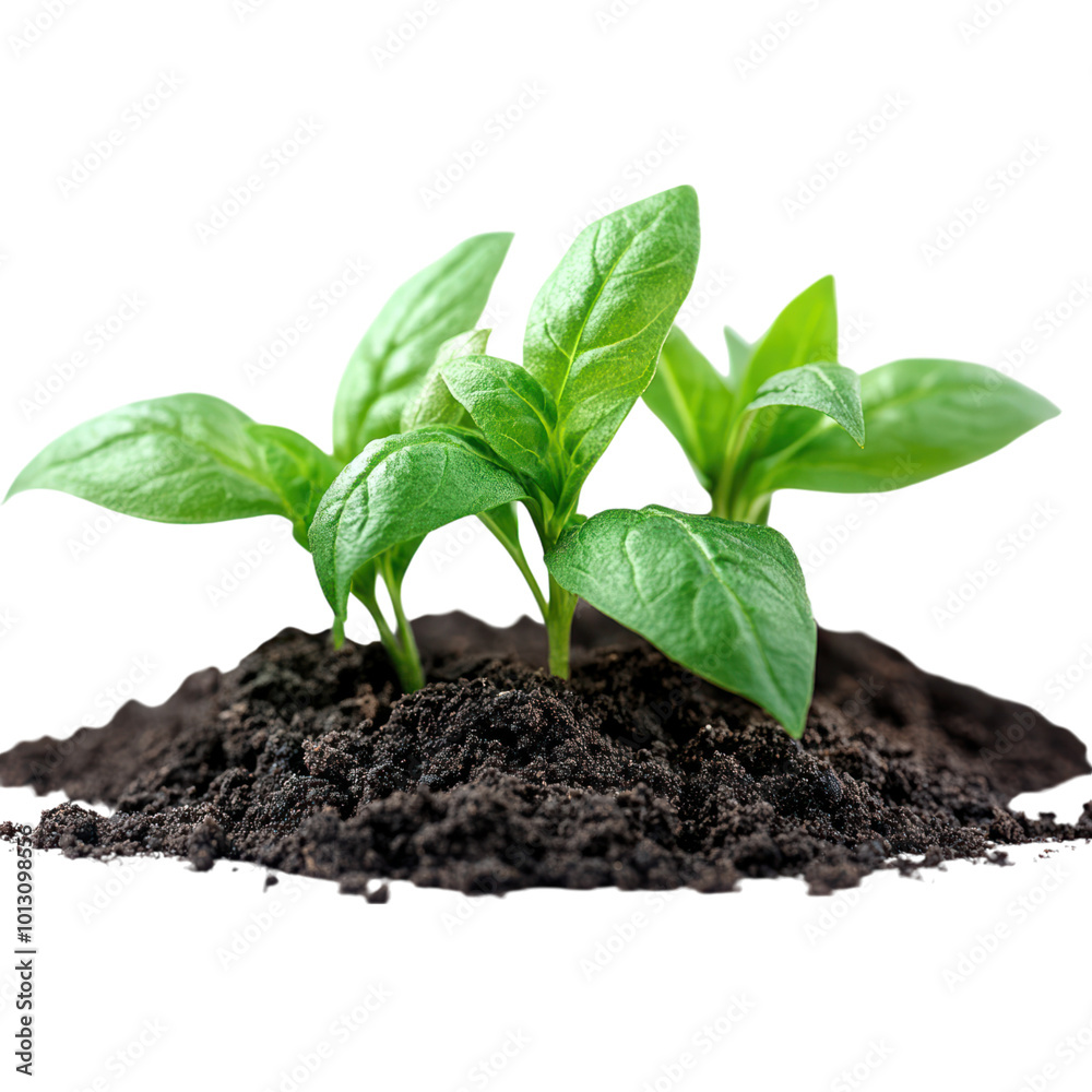 New Life in the Soil Isolated On a Transparent Background New Life in the Soil Isolated On a Transparent Background