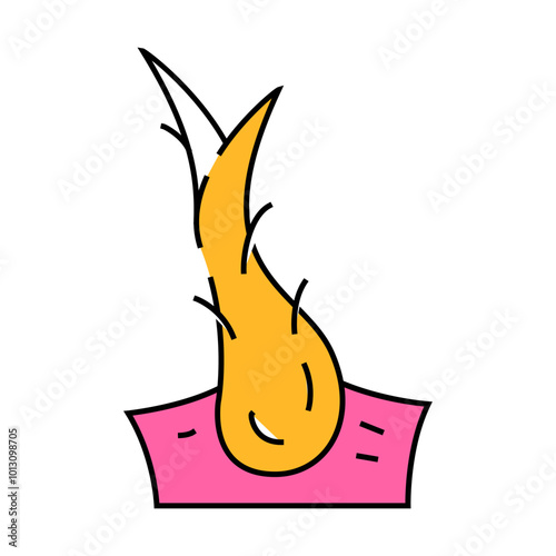 split ends hair line icon vector. split ends hair sign. isolated symbol illustration