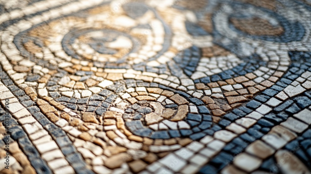 Close-up of a colorful stone mosaic. Close-up of a colorful stone mosaic.