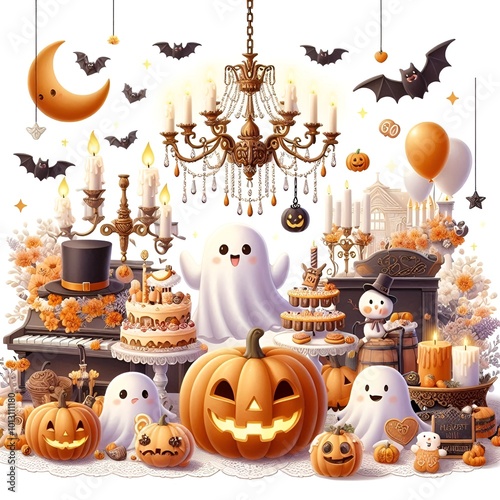 Halloween pumpkin set party