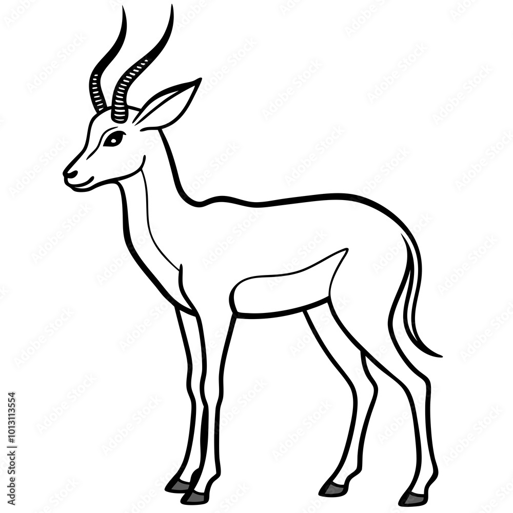 Obraz premium Deer Elegant Wildlife Illustrations and Stock Images for Creative Projects