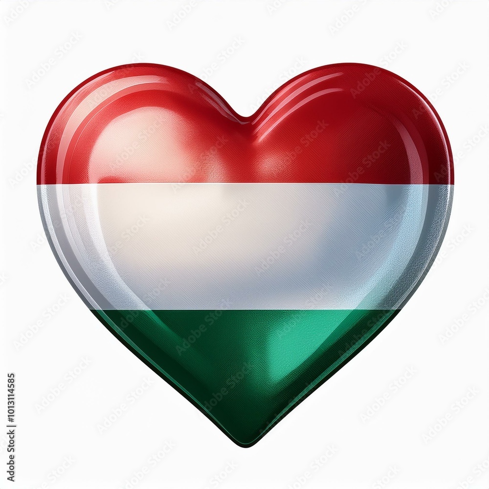 ハンガリーの国旗のハート(Heart of Hungary flag on white.)
ハンガリーの国旗のハート(Heart of Hungary flag on white.)