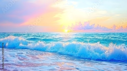 Ocean Sunset Waves