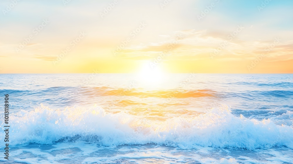 Fototapeta premium Sunset Ocean Waves