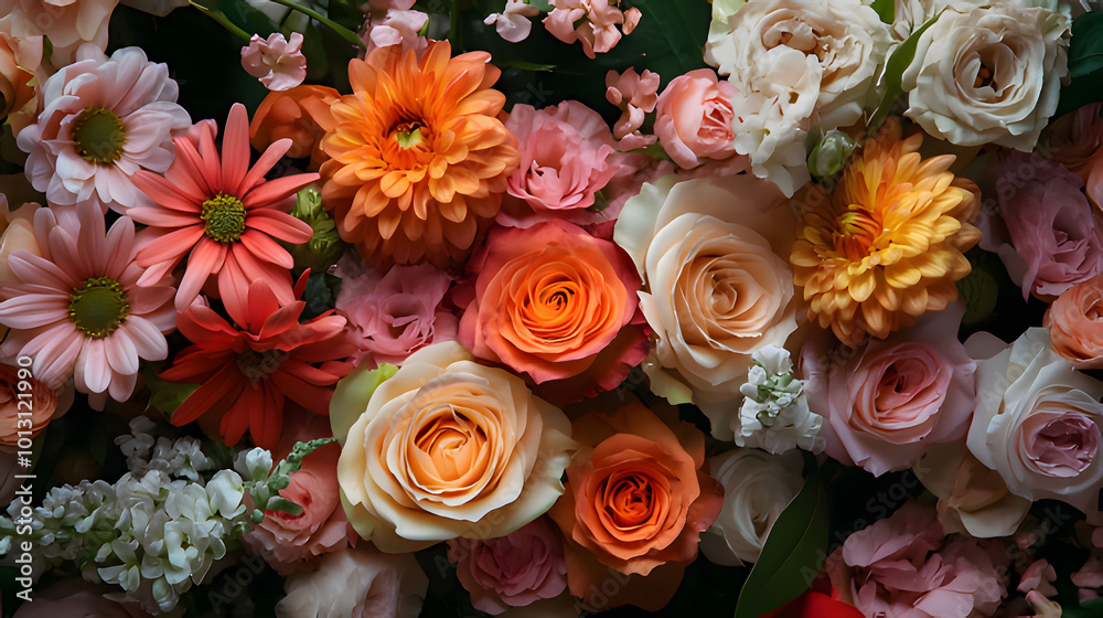 bouquet of roses. Generative AI bouquet of roses. Generative AI