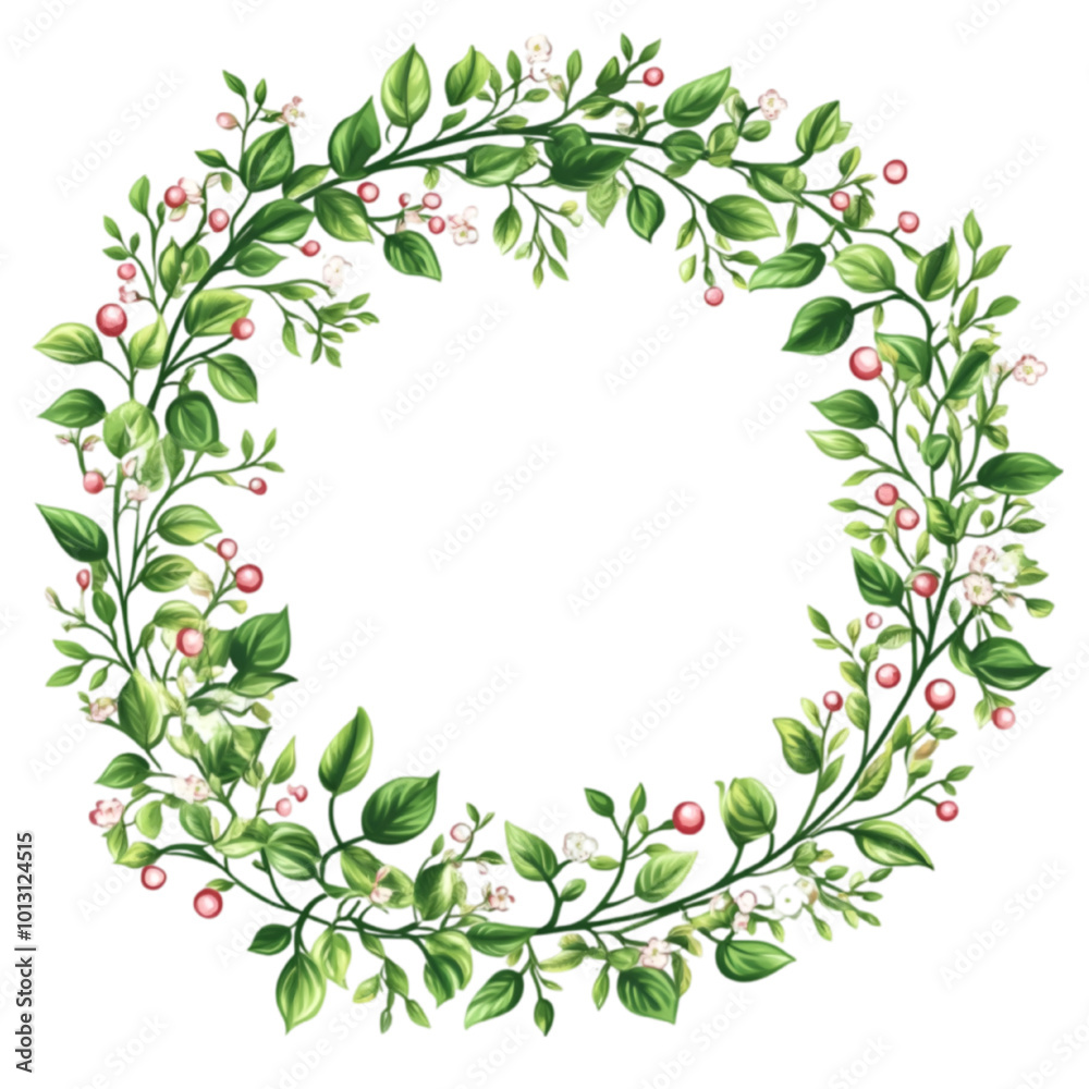Floral Laurel Wreath, Vector Illustration, Isolated on White Background
Floral Laurel Wreath, Vector Illustration, Isolated on White Background