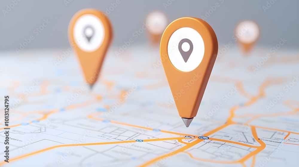 Logistic route planning map, detailed close-up showcasing optimized paths, highlighting key locations and strategic routes for efficient delivery. Logistic route planning map, detailed close-up showcasing optimized paths, highlighting key locations and strategic routes for efficient delivery.
