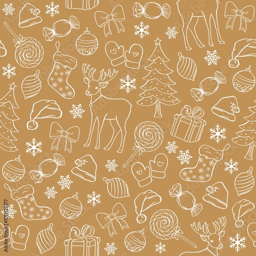 Сhristmas design/ seamless pattern for New Year