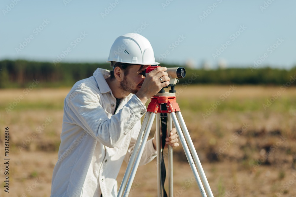 custom made wallpaper toronto digitalSurvey engineer working with operating level survey cameras on construction site