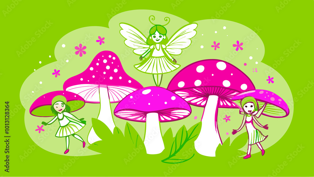 fairies and mushrooms fairies and mushrooms