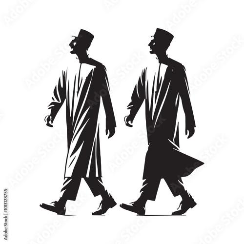 Muslim Man Walking