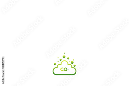 Co2 carbon dioxide cycle icon. Co2 emissions neutral symbol