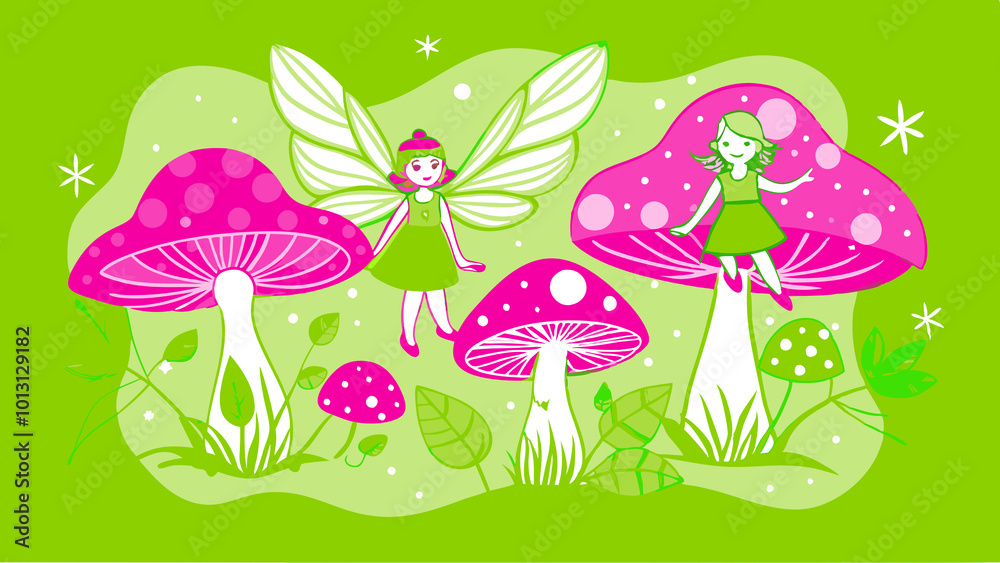 fairies and mushrooms fairies and mushrooms