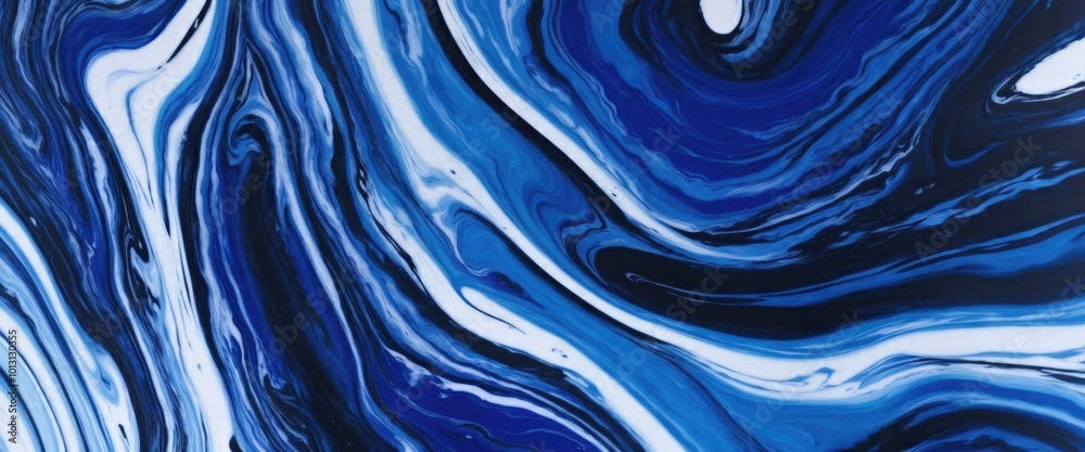 Black and blue color with liquid fluid Abstract marbled texture painting background Black and blue color with liquid fluid Abstract marbled texture painting background