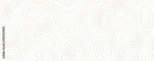 Abstract Topographic Background with Golden Contour Lines and Geometric Terrain for Elegant Map Design 