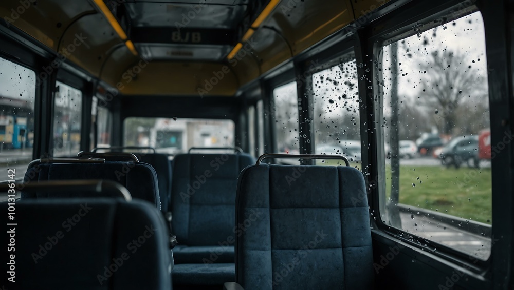 Virus particles suspended in a bus's air. Virus particles suspended in a bus's air.