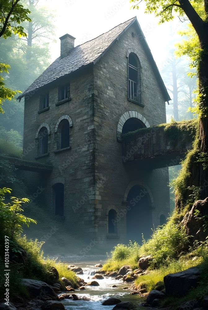 Obraz premium old house in the forest