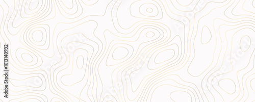 Geometric Topography Art Featuring Golden Contour Patterns and Mountain Terrain for Elegant Graphic Design 