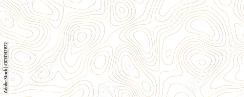 Luxury Golden Contour Line Art Featuring Geometric Topography and Mountain Patterns for Elegant Banner Designs 