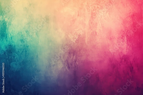 Blurred gradient background with a textured appearance. Lively digital interference soft pattern reminiscent of classic styles. Colorful retro lo-fi artwork featuring a vhs distortion