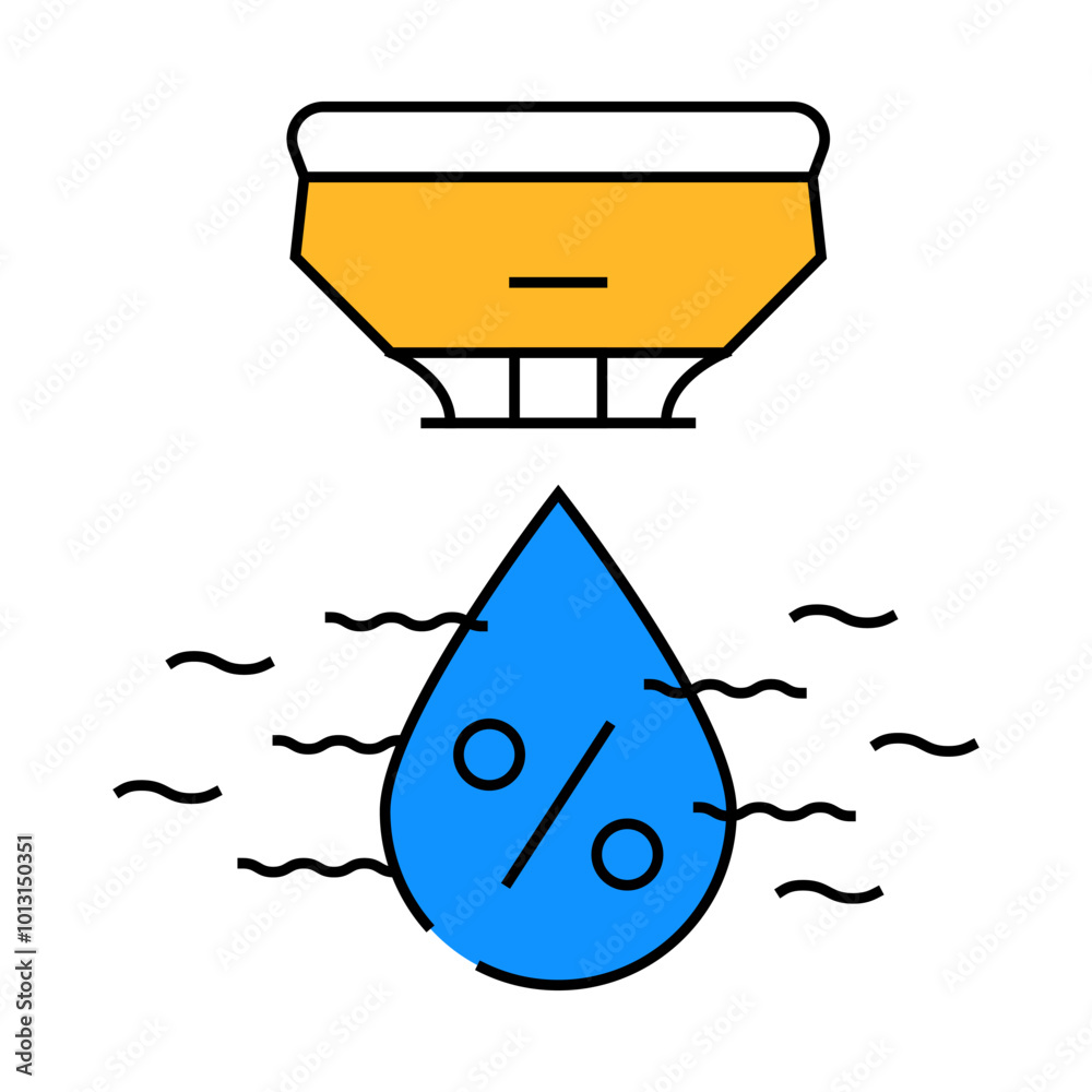 humidity sensor line icon vector. humidity sensor sign. isolated symbol illustration humidity sensor line icon vector. humidity sensor sign. isolated symbol illustration