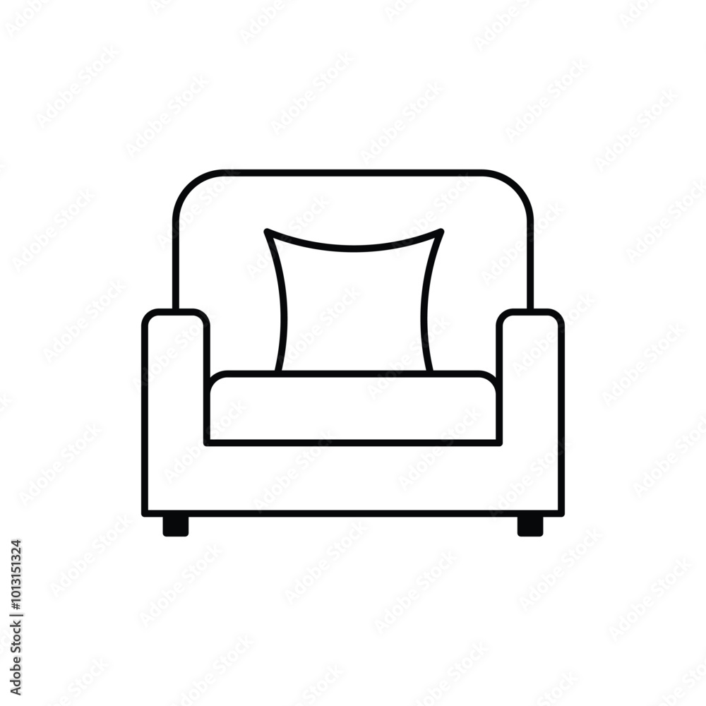 Armchair, linear style sign for mobile concept and web design. Symbol, logo illustration. Pixel perfect vector graphics Armchair, linear style sign for mobile concept and web design. Symbol, logo illustration. Pixel perfect vector graphics