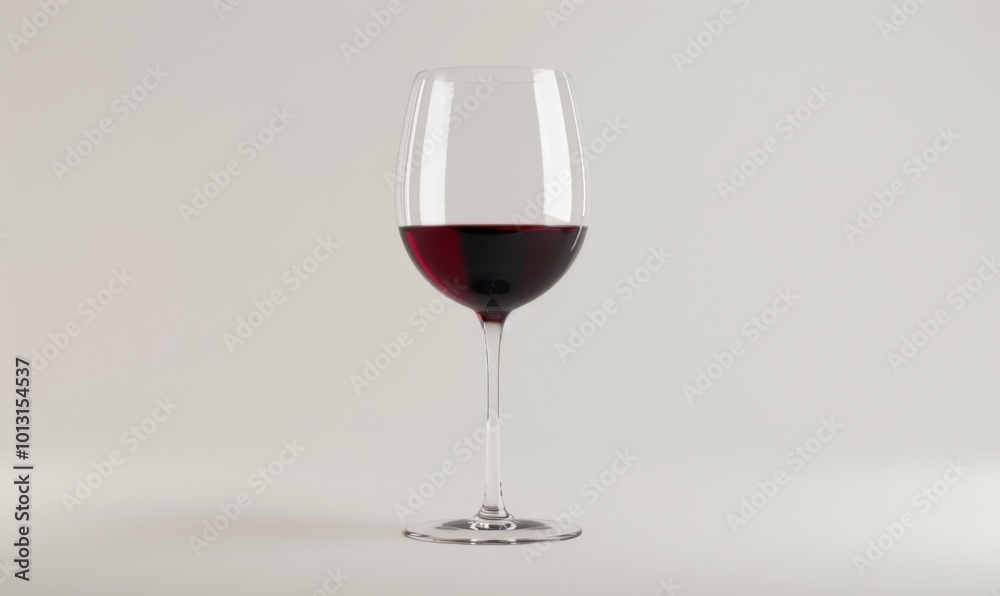 Elegant wine glass, white background, 4K hyperrealistic photo Elegant wine glass, white background, 4K hyperrealistic photo