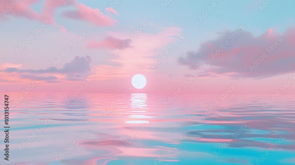 Tranquil Digital Beach Scene at Dusk Tranquil Digital Beach Scene at Dusk