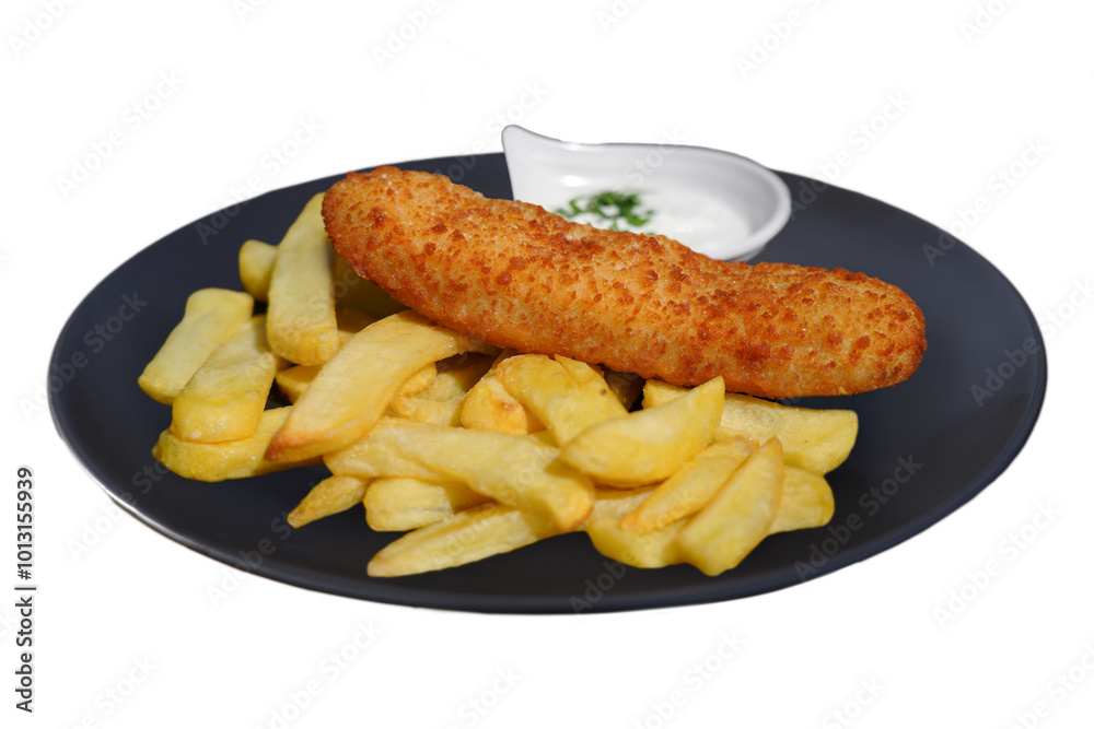 Capture the crispy, golden perfection of fish and chips. Perfect for menus, this close-up image emphasizes the classic comfort food appeal. Capture the crispy, golden perfection of fish and chips. Perfect for menus, this close-up image emphasizes the classic comfort food appeal.
