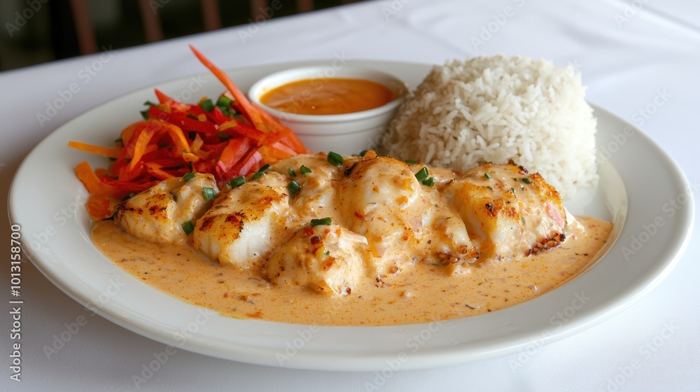 Gourmet Presentation of Tender Boiled Octopus with Colorful Paprika Garnish and Savory Sauce Gourmet Presentation of Tender Boiled Octopus with Colorful Paprika Garnish and Savory Sauce