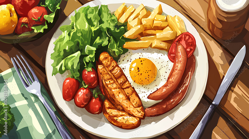 Delicious Food on a Plate, Yummy Food Delicious Food on a Plate, Yummy Food