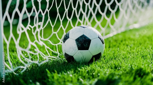 World Football Day ball flying into goal green grass celebrating global passion football