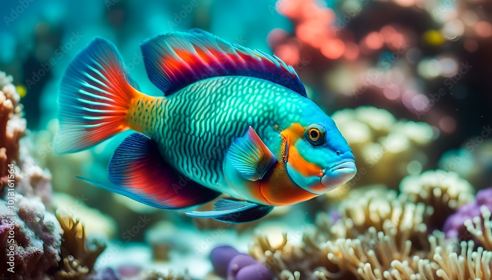 Parrot fish in the coral reef
Parrot fish in the coral reef