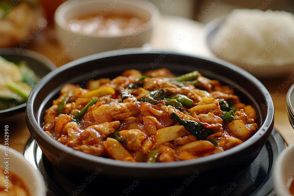 Stir-fried Spicy Chicken and Vegetables Stir-fried Spicy Chicken and Vegetables