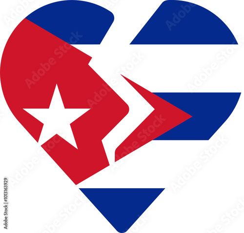 Cuba flag on broken heart icon Free Download Cuba flag on broken heart icon - GFXLoad
