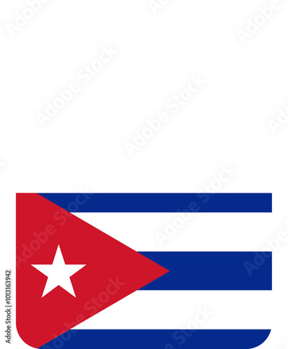 Cuba flag on gift icon