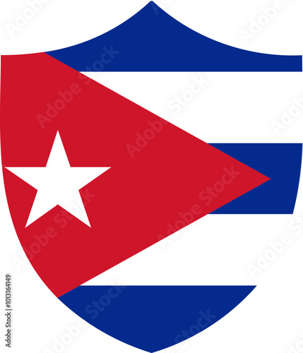 Free Download Shield icon of Cuba flag - GFXLoad