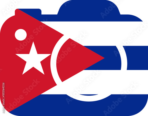 Cuba flag on camera icon