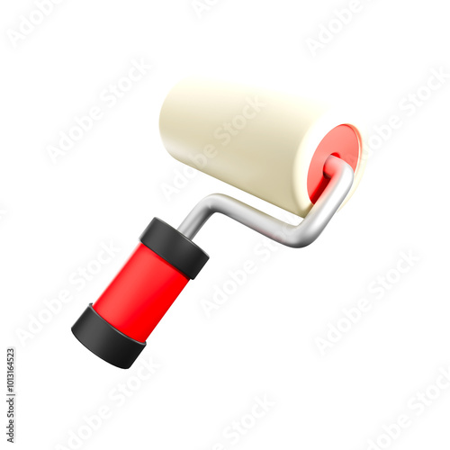 3d icon render paint roller