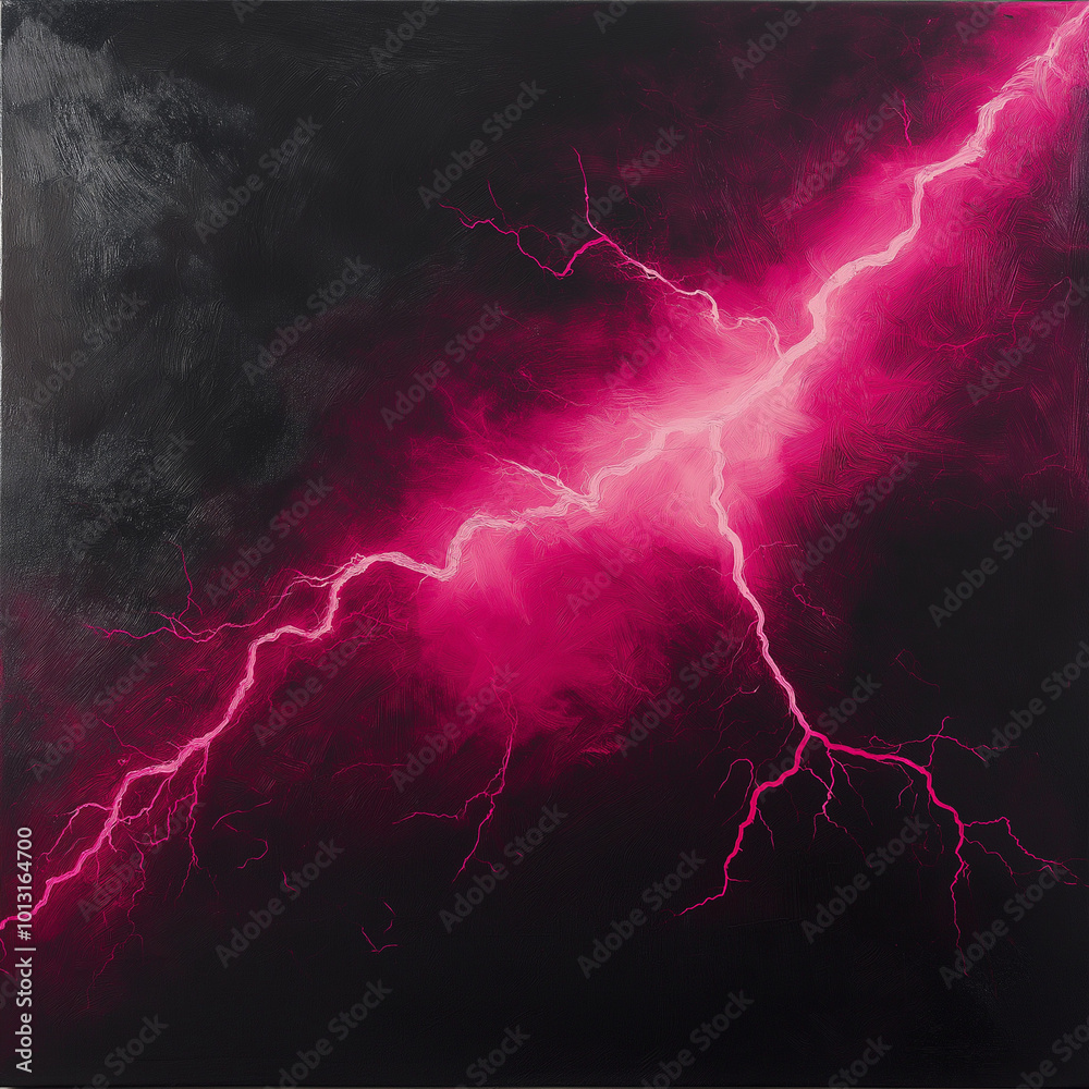 Pink Lightning on a Black Background Pink Lightning on a Black Background