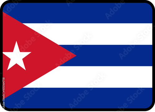 Cuba flag rounded rectangle icon