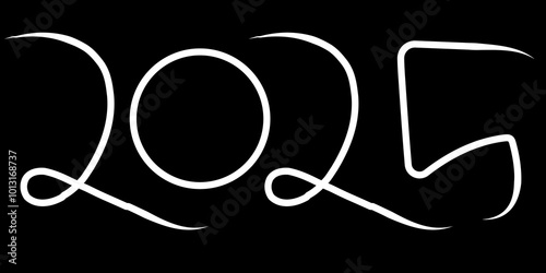 2025 happy new year black design for multi purpose banner etc.