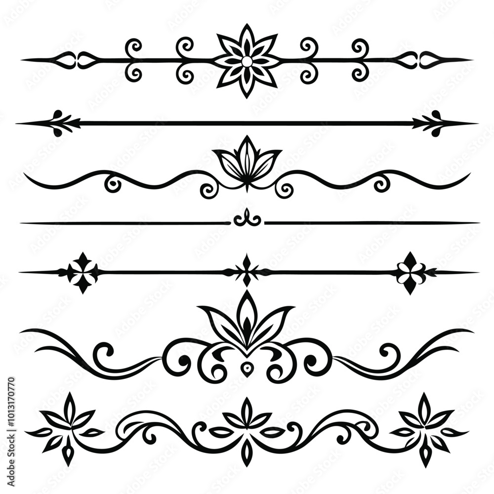 Elegant Decorative Borders and Flourishes