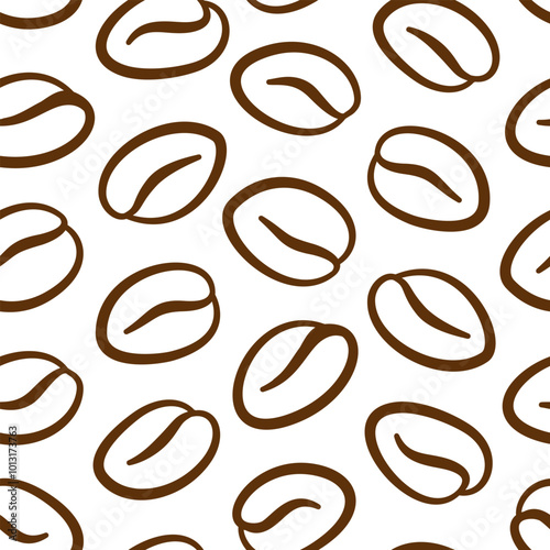 Coffee beans pattern background. coffee beans background. Coffee beans wallpaper. Coffee Beans Illustration for packaging.	
