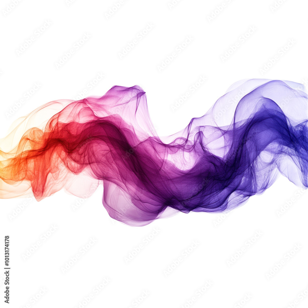 Abstract Colorful Smoke Isolated On a White Background Abstract Colorful Smoke Isolated On a White Background