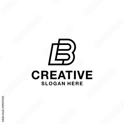 LB letter minimalist logo des...
